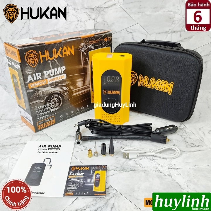 Máy bơm hơi lốp pin mini Hukan HK-AP0080 Plus 2