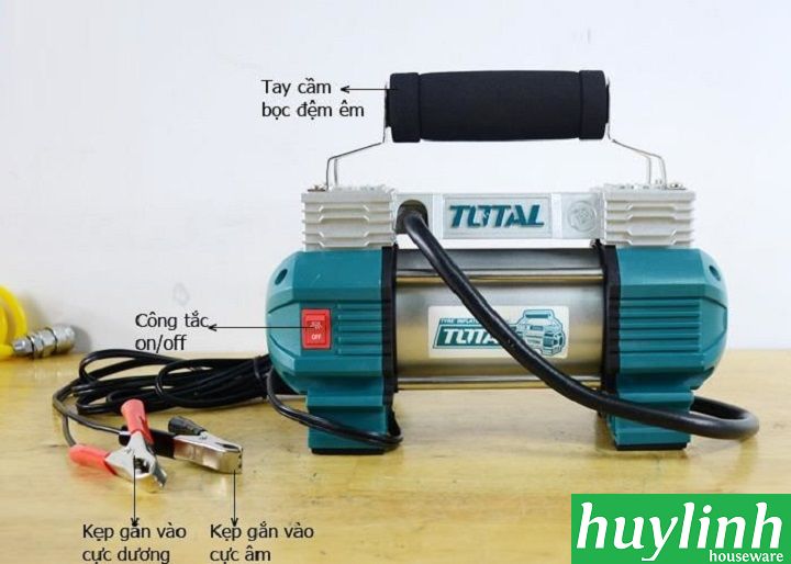 Máy bơm lốp ô tô Total TTAC2506T - TTAC2501 - 12V 5