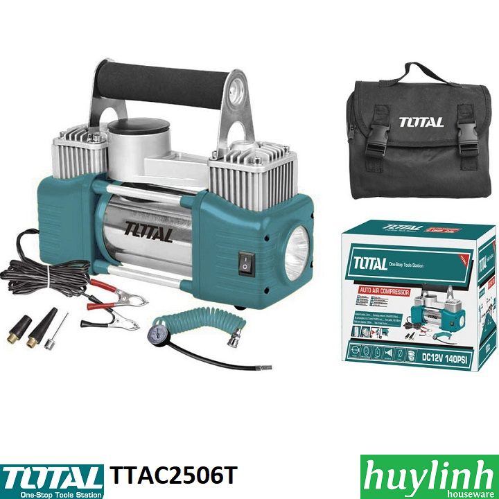 Máy bơm lốp ô tô Total TTAC2506T - TTAC2501 - 12V