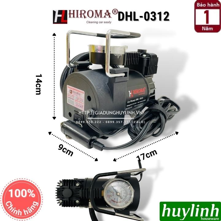 Máy bơm lốp mini ô tô Hiroma DHL-0312 - 12V 2
