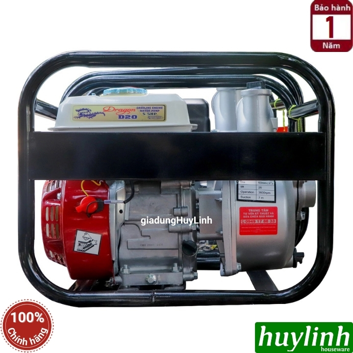 Máy bơm nước chạy xăng Dragon D20 3