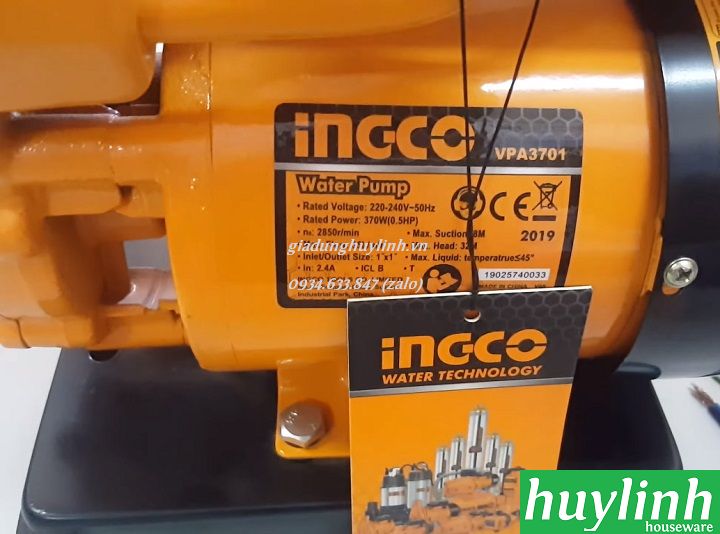 Máy bơm nước tăng áp VPA3701 – 370W 3