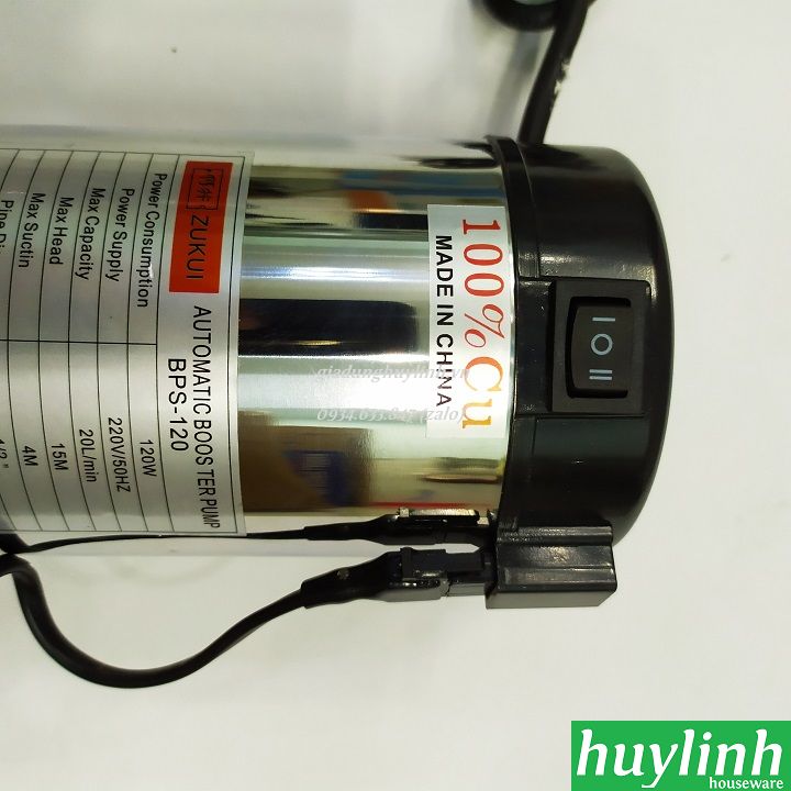 Máy bơm nước tăng áp Zukui BPS-120 - 120W 6