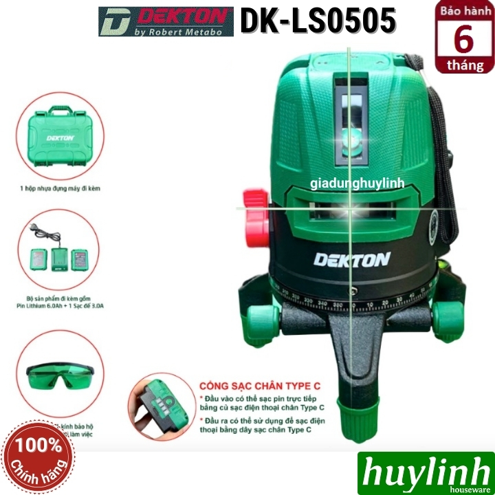 Máy cân mực 5 tia Dekton DK-LS0505