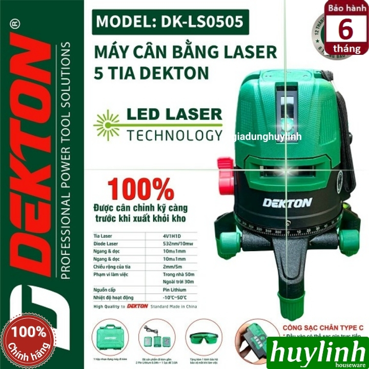 Máy cân mực 5 tia Dekton DK-LS0505 2