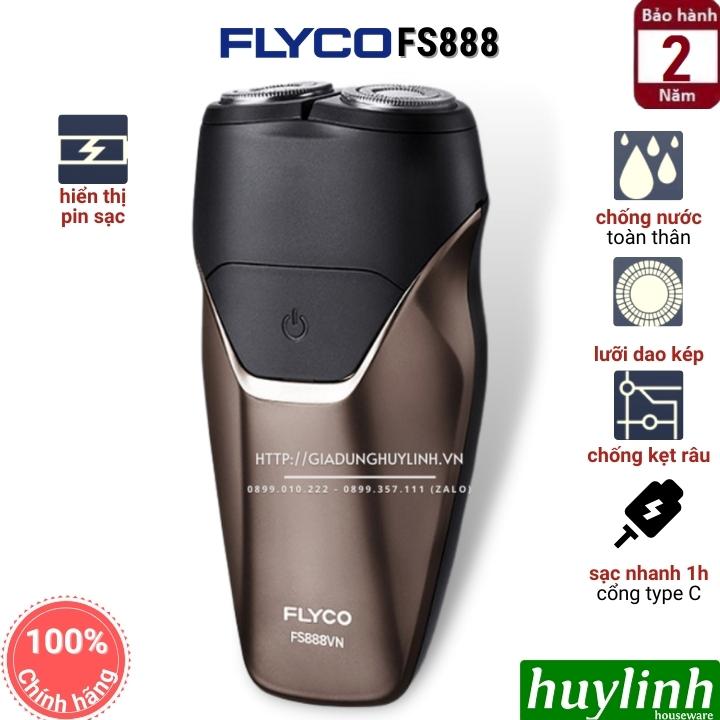 Máy cạo râu Flyco FS888VN - Sạc nhanh 1h + 2 lưỡi + chống nước