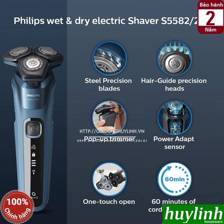 Máy cạo râu khô và ướt Philips S5582/20 - Hàng chính hãng 4