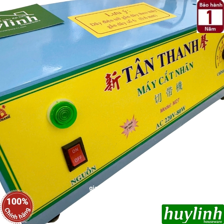 Máy cắt nhãn - dây vải - sợi nylon - logo áo quần Tân Thanh M27 3