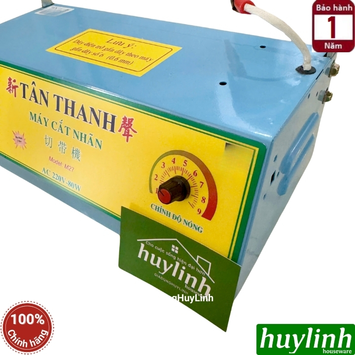 Máy cắt nhãn - dây vải - sợi nylon - logo áo quần Tân Thanh M27 4