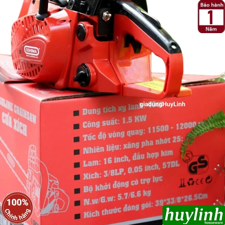 Máy cưa xích chạy xăng 2 thì Oshima OS-40 LT - 40cm 4