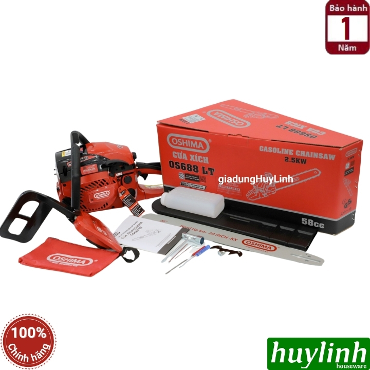 Máy cưa xích chạy xăng 2 thì Oshima OS-688 - 50cm (20 inch) 2