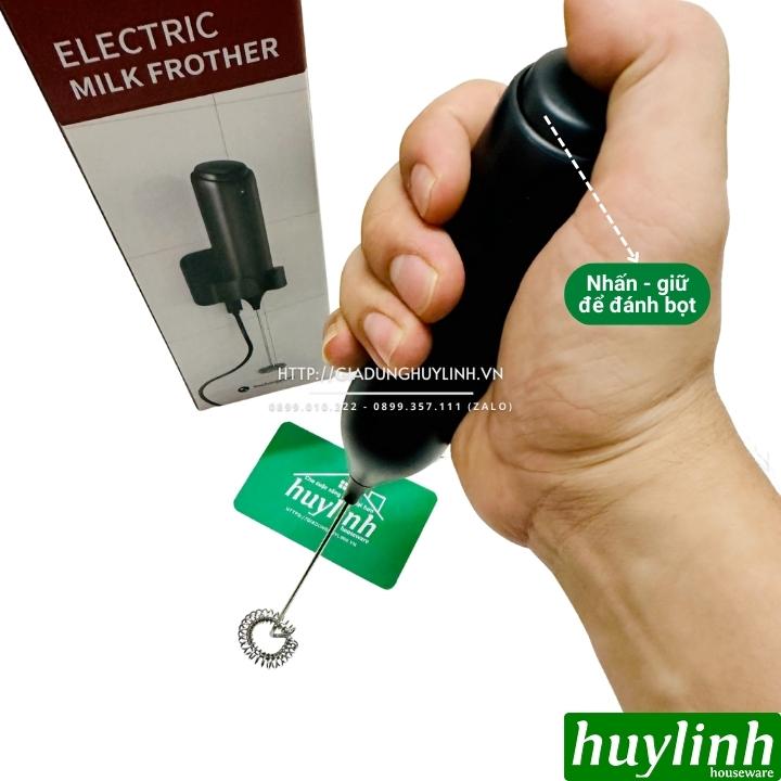 Máy tạo bọt cà phê KJBQ-10 - Có giá đỡ kết hợp sạc pin USB type C 5