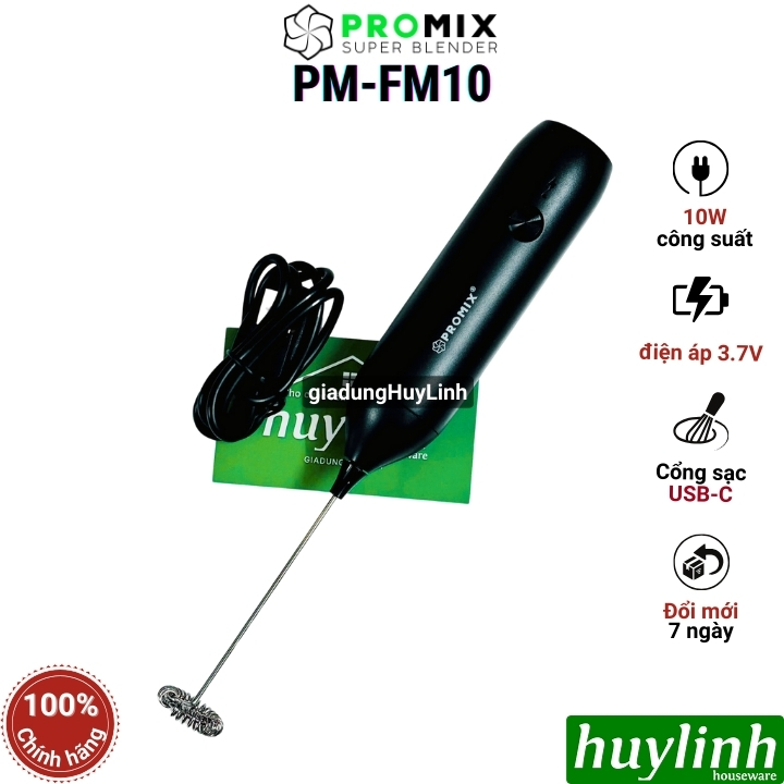 Máy đánh tạo bọt cà phê dùng pin Promix PM-FM10 - 10W