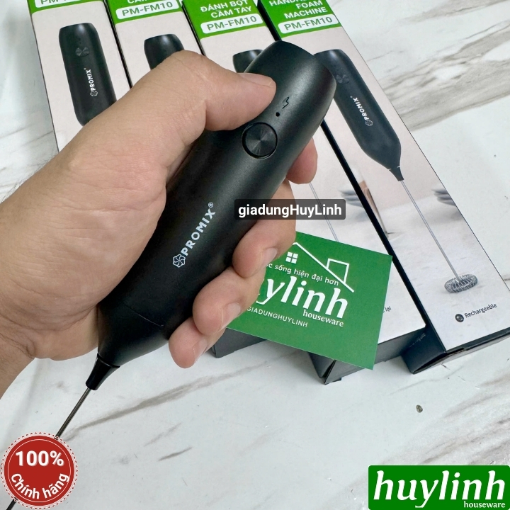 Máy đánh tạo bọt cà phê dùng pin Promix PM-FM10 - 10W 3