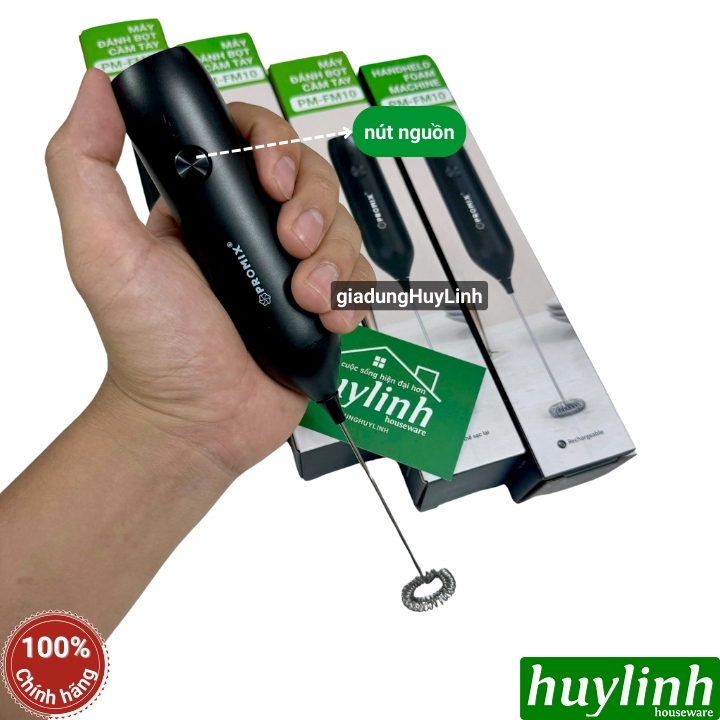 Máy đánh tạo bọt cà phê dùng pin Promix PM-FM10 - 10W 6