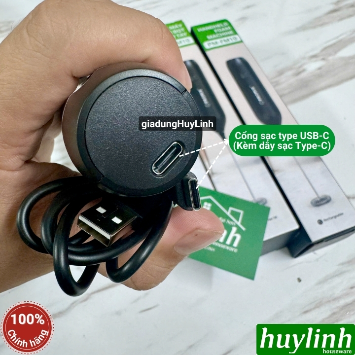 Máy đánh tạo bọt cà phê dùng pin Promix PM-FM10 - 10W 8