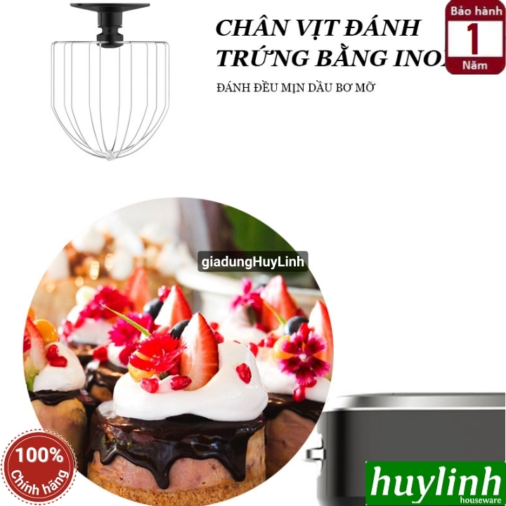 Máy đánh trứng trộn bột Tiross TS5401 - 6 lít - 1300W 8