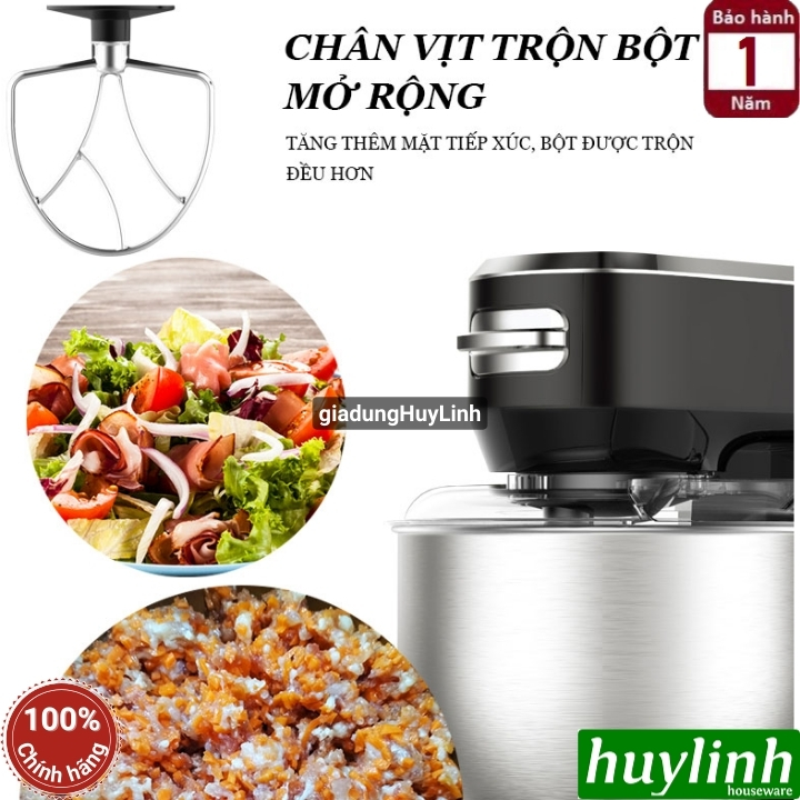 Máy đánh trứng trộn bột Tiross TS5401 - 6 lít - 1300W 9