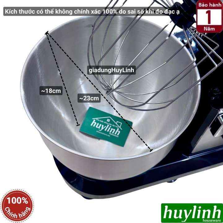 Máy đánh trứng trộn bột Tiross TS5401 - 6 lít - 1300W 4