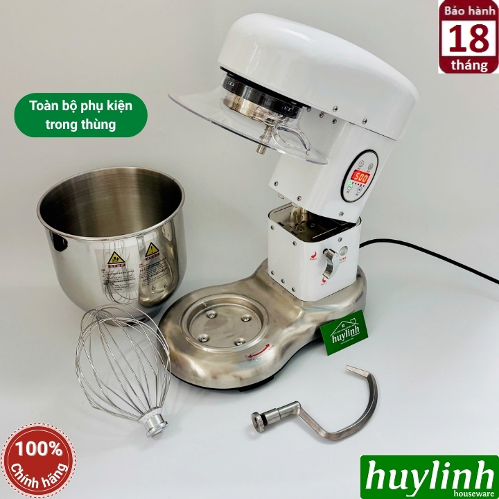 Máy đánh kem - trứng - trộn bột Yubann YB-HJA360 - 7 lít - Kèm 2 đầu đánh 3