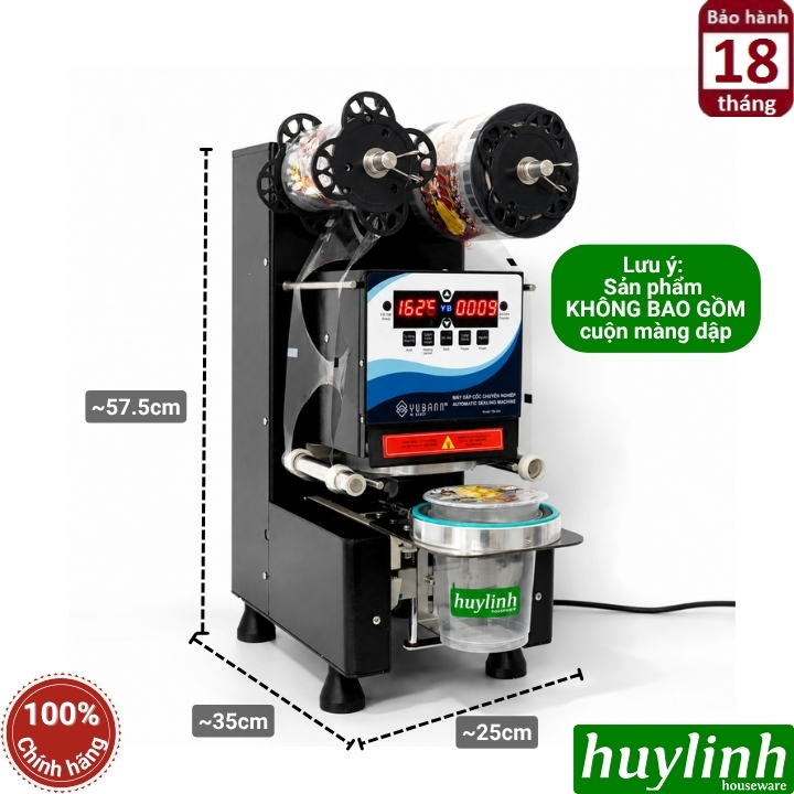 Máy dập nắp cốc khổng lồ tự động Yubann YB-120A - máy ép miệng ly 1 lít 2