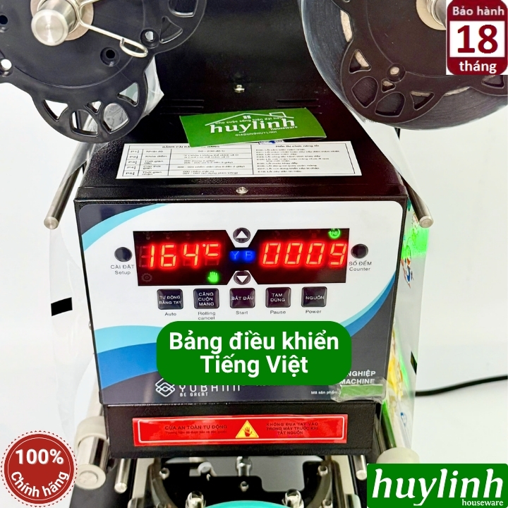 Máy dập nắp cốc khổng lồ tự động Yubann YB-120A - máy ép miệng ly 1 lít 4