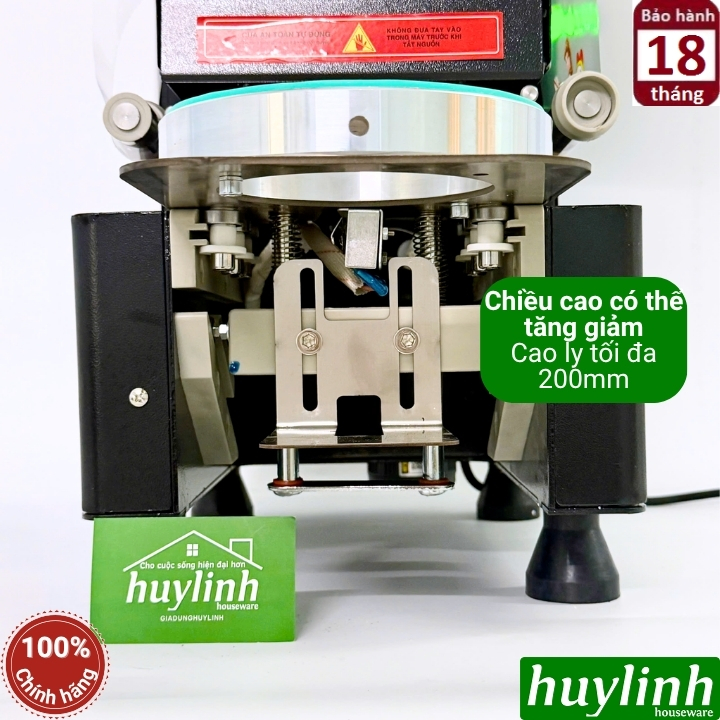Máy dập nắp cốc khổng lồ tự động Yubann YB-120A - máy ép miệng ly 1 lít 6
