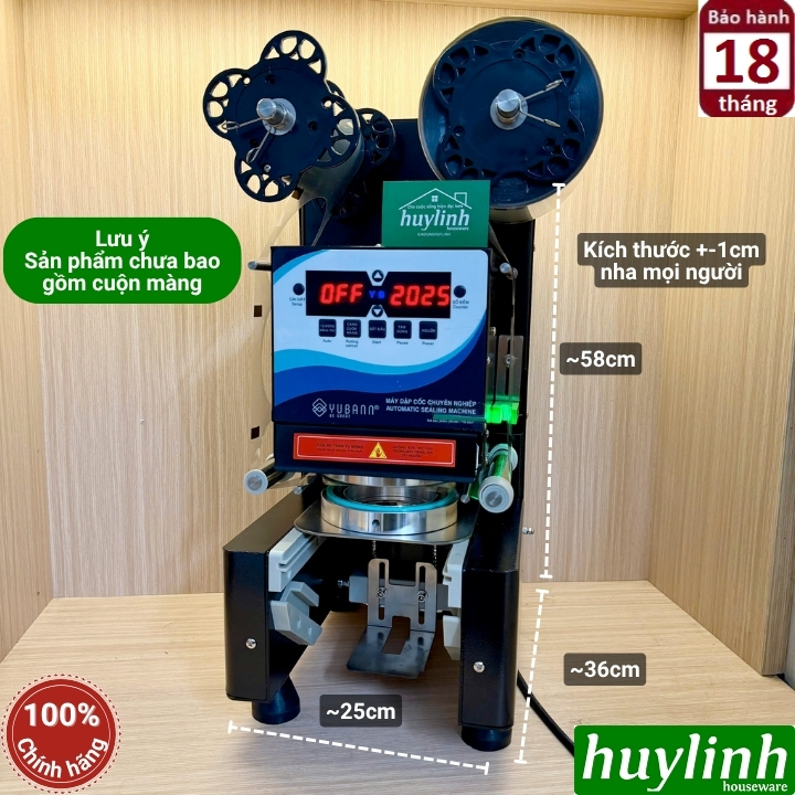 Máy dập nắp cốc tự động Yubann YB-88A - Máy ép miệng ly 700ml 2