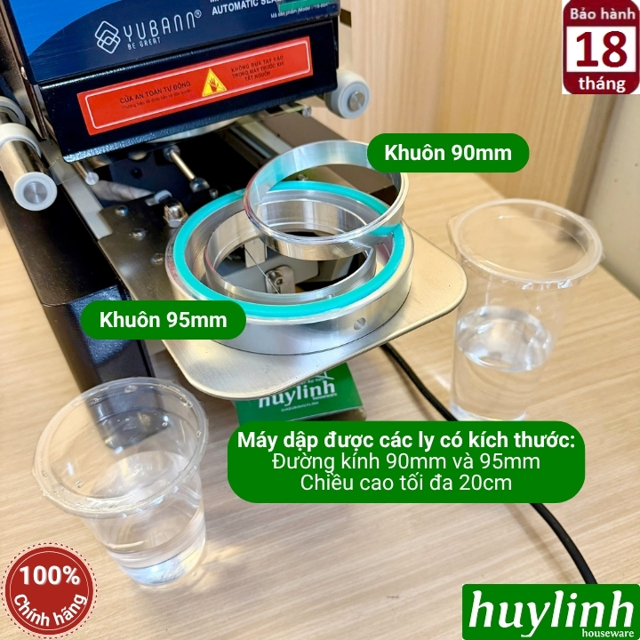 Máy dập nắp cốc tự động Yubann YB-88A - Máy ép miệng ly 700ml 8