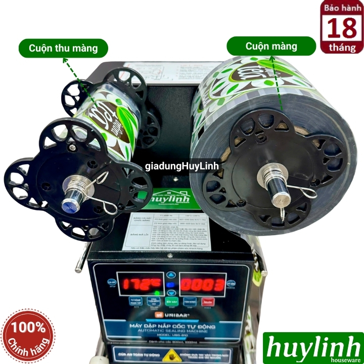 Máy dập nắp cốc tự động Unibar UBS-810 - Máy ép miệng ly 1000ml 5