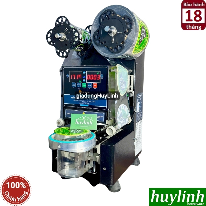 Máy dập nắp cốc tự động Unibar UBS-810 - Máy ép miệng ly 1000ml 6
