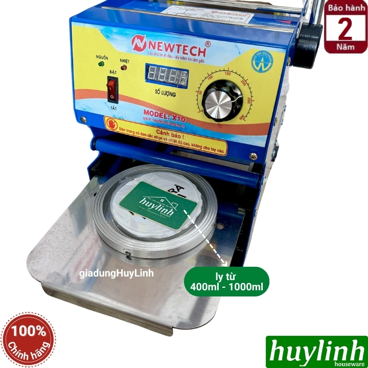 Máy ép miệng ly bằng tay NT-One X10 (Newtech) - Máy dập ly nước mía 1000ml 3