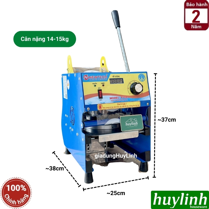 Máy ép miệng ly tự cuộn màng NT-One X10B1 (Newtech) - Máy dập ly nước mía 1000ml 2