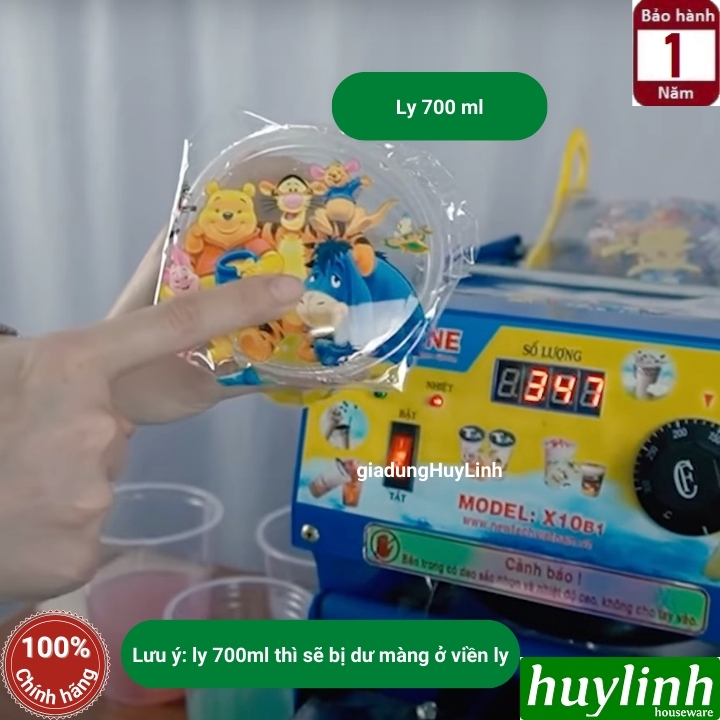 Máy ép miệng ly tự động NT-One X10 PRO (Newtech) - Máy dập ly nước mía 1000ml 8