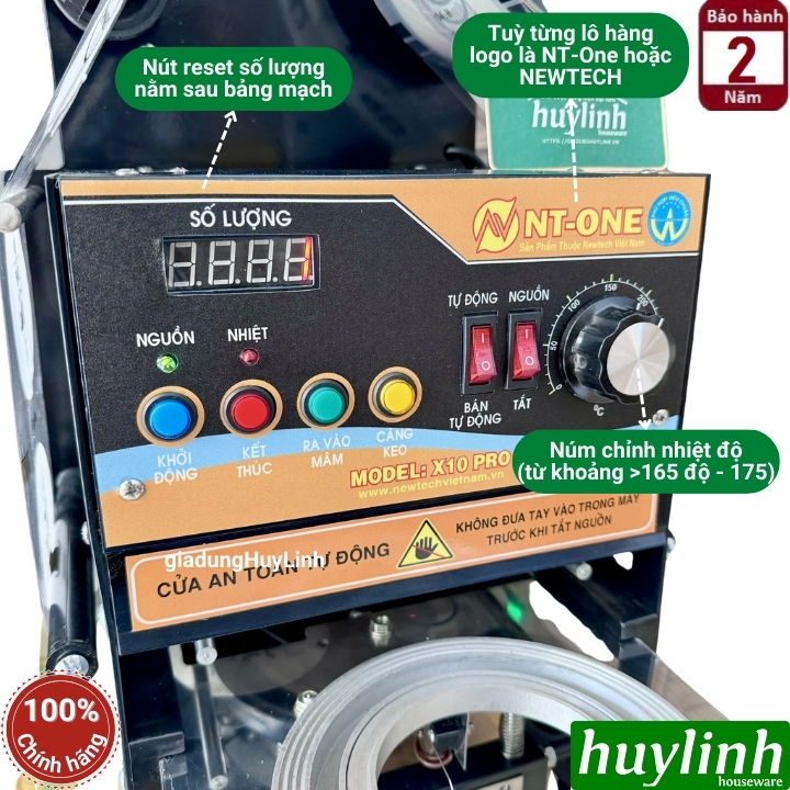 Máy ép miệng ly tự động NT-One X10 PRO (Newtech) - Máy dập ly nước mía 1000ml 3