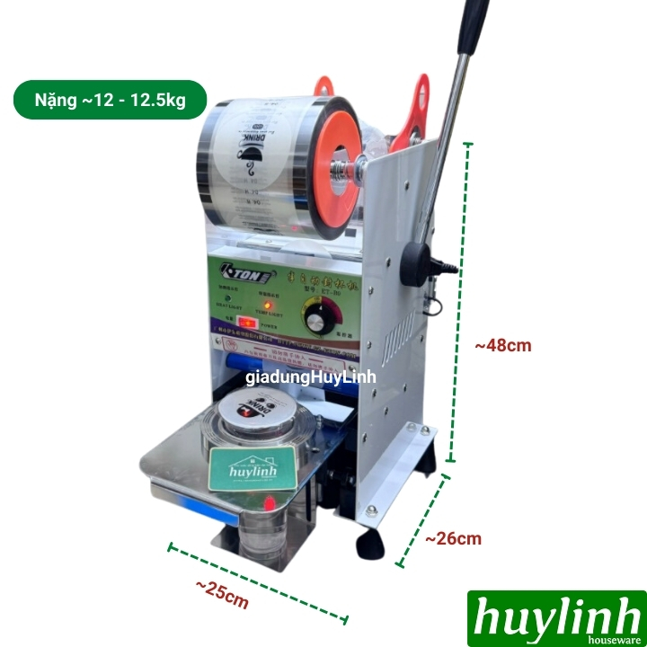 Máy dập ép miệng cốc ly bằng tay ETON ET-B9 - Tự động cuộn màng 2