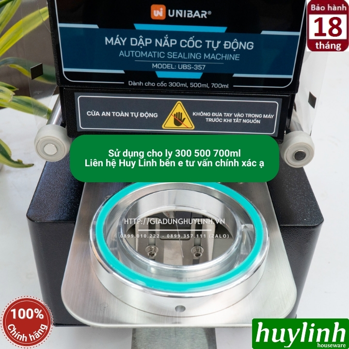 Máy dập nắp cốc tự động Unibar UBS-357 - Máy ép miệng ly 3