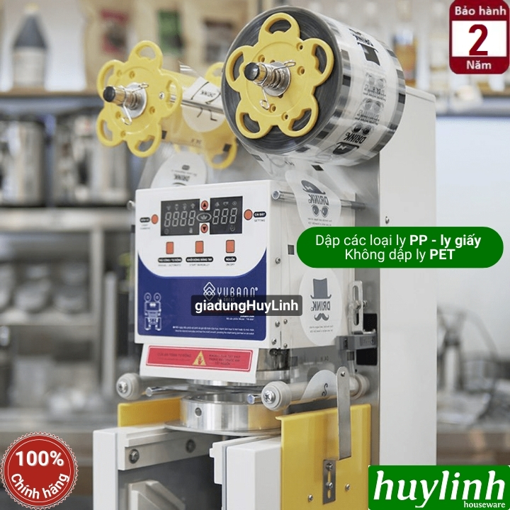 Máy dập nắp cốc tự động Yubann YB-95A - Mẫu mới - dùng ly 700ml 5