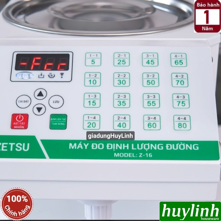 Máy đo định lượng đường Zetsu Z-16 - 16 mức - 8 lít 2