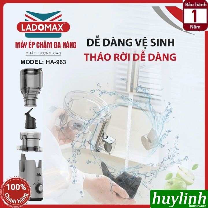 Máy ép trái cây chậm Ladomax HA-963 - họng lớn 13cm 3