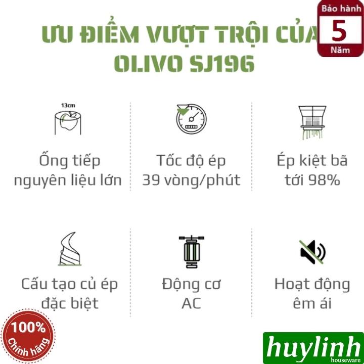Máy ép chậm Olivo SJ196 - Mẫu mới - 250W - Bảo hành 5 năm 2