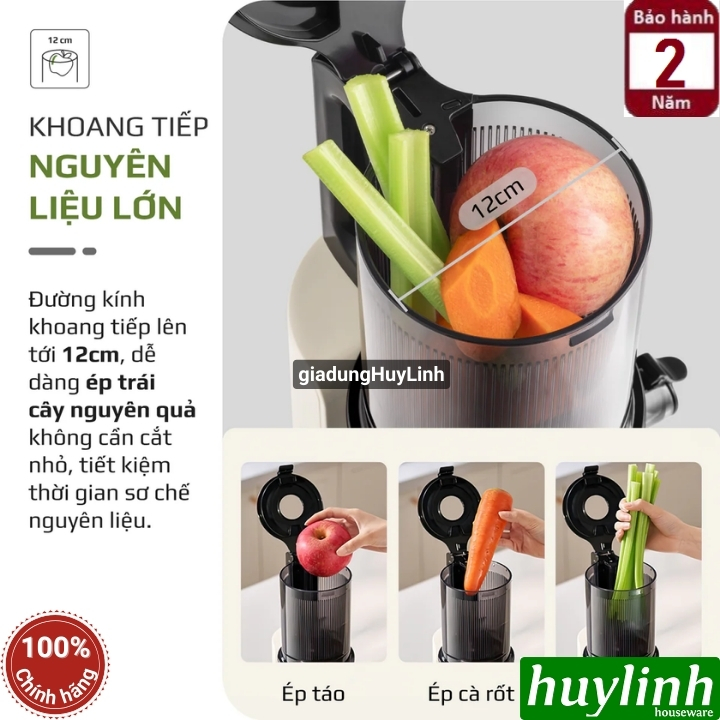 Máy ép trái cây chậm Olivo Sj2000 - 250W - Họng lớn 12cm 2