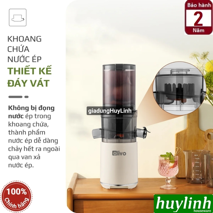 Máy ép trái cây chậm Olivo Sj2000 - 250W - Họng lớn 12cm 3