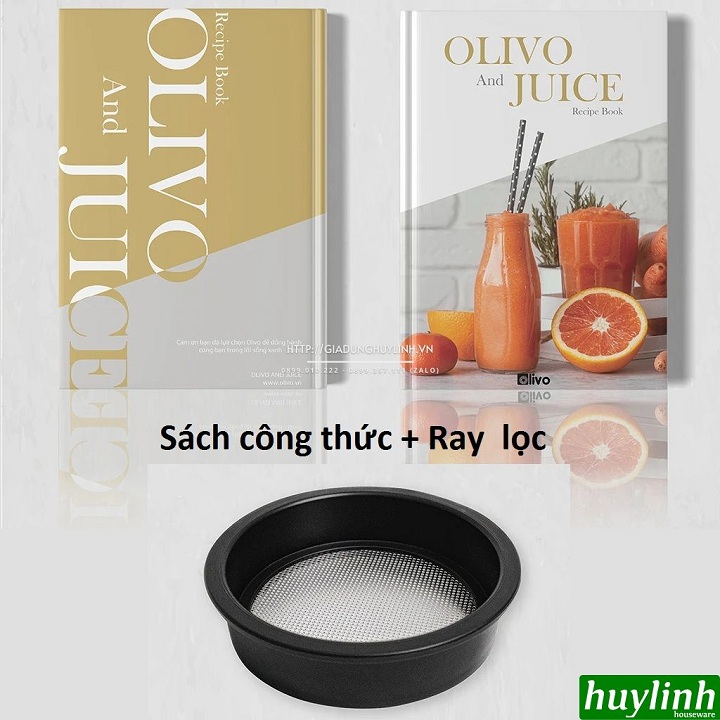 Máy ép chậm Olivo SJ189 - 400W + 3 lưới ép + Tặng voucher + Công thức ép - Bảo hành 10 năm 8