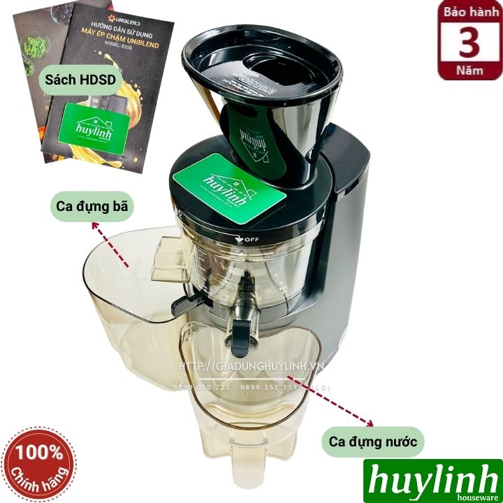 Máy ép trái cây Chậm Uniblend E250 - 250W - phù hợp cho quán kinh doanh và gia đình 2