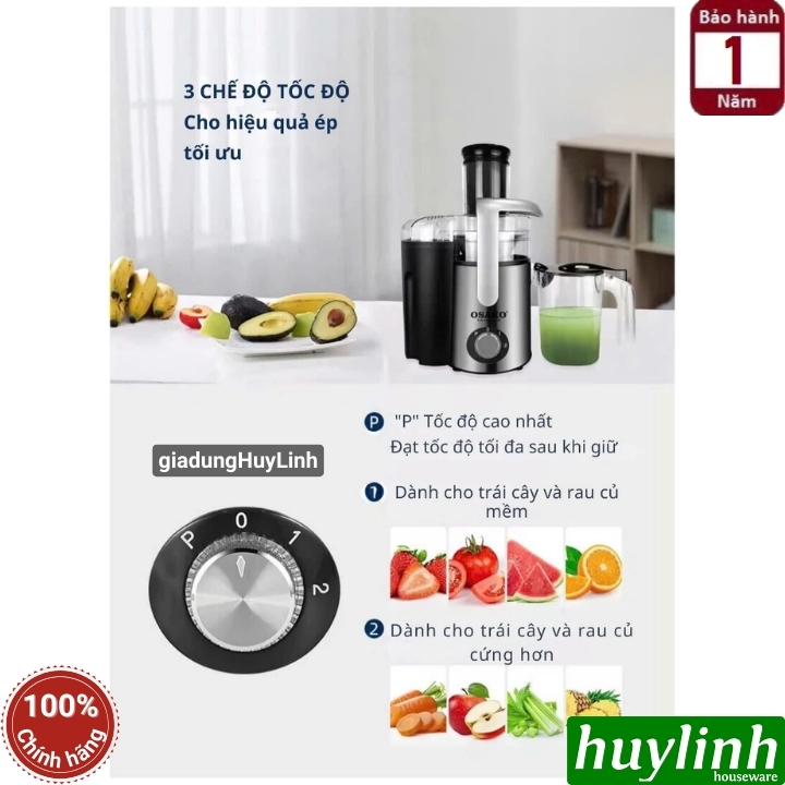 Máy ép trái cây nhanh Osako EP-610 - công suất 1000W 4