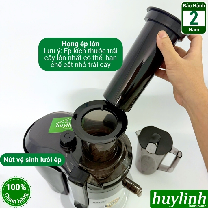 (2 lưới ép) Máy ép trái cây nhanh Osako EP-612 - công suất 1000W - cải tiến có chổi vệ sinh lưới 3