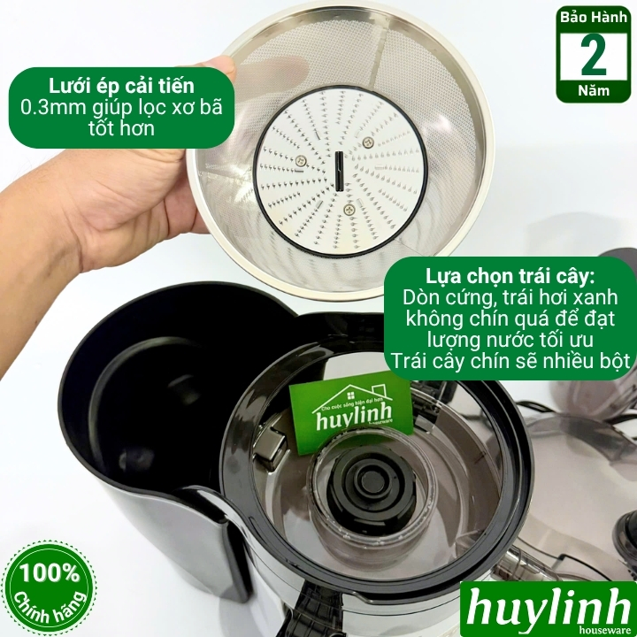 (2 lưới ép) Máy ép trái cây nhanh Osako EP-612 - công suất 1000W - cải tiến có chổi vệ sinh lưới 5
