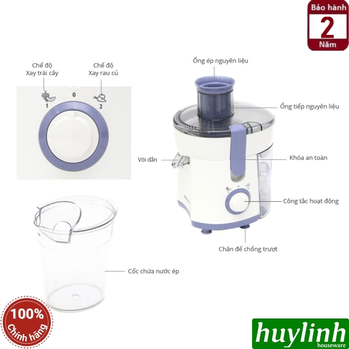 Máy ép trái cây nhanh Philips HR1811 - 300W - phù hợp gia đình và quán nước ép nhỏ 2