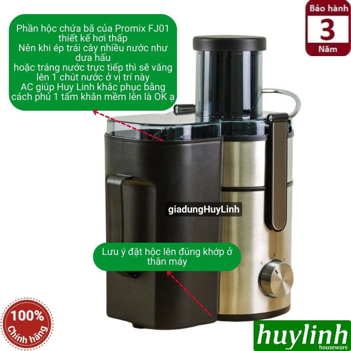 Máy ép trái cây nhanh Promix FJ-01 - Công suất 1000W - Phù hợp cho quán